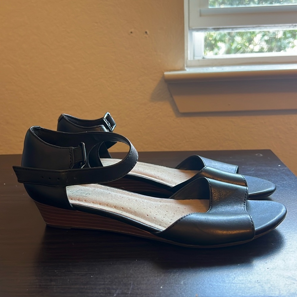 Clark Wedges, black 7.5